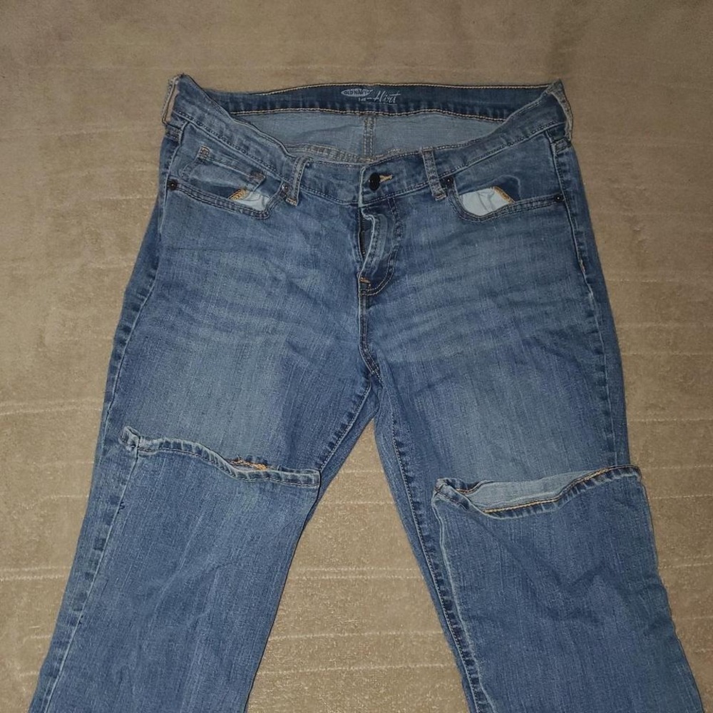 VINTAGE Y2K Old Navy distressed blue jeans